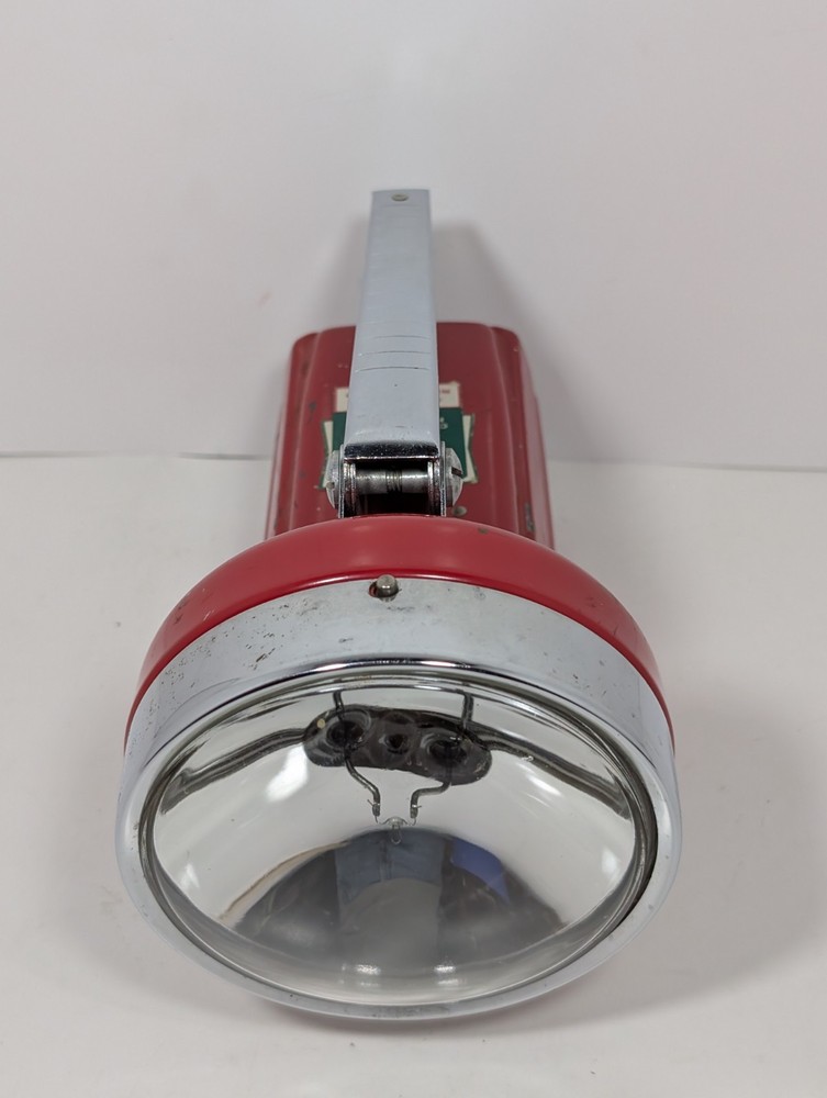 Olin Electric Sealed Beam Lantern Lantern Railroad Mining Flashlight Red NICE