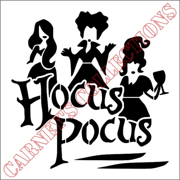 Plastic Stencil - Hocus Pocus (SX203) (10" or 12")