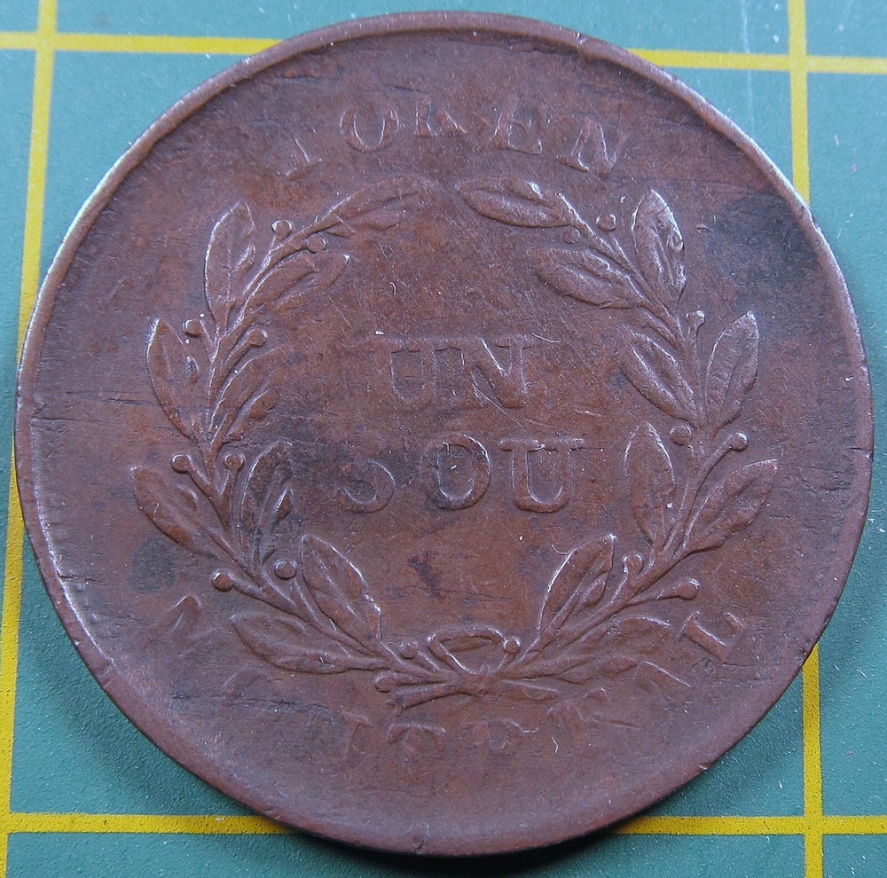 Lower Canada Un Sou Token LC-31B