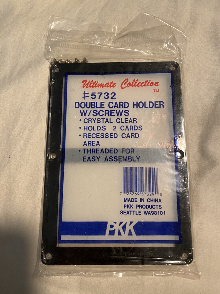 PKK Ultimate Collection #5732 Black Border Double Trading Card Holder NOS