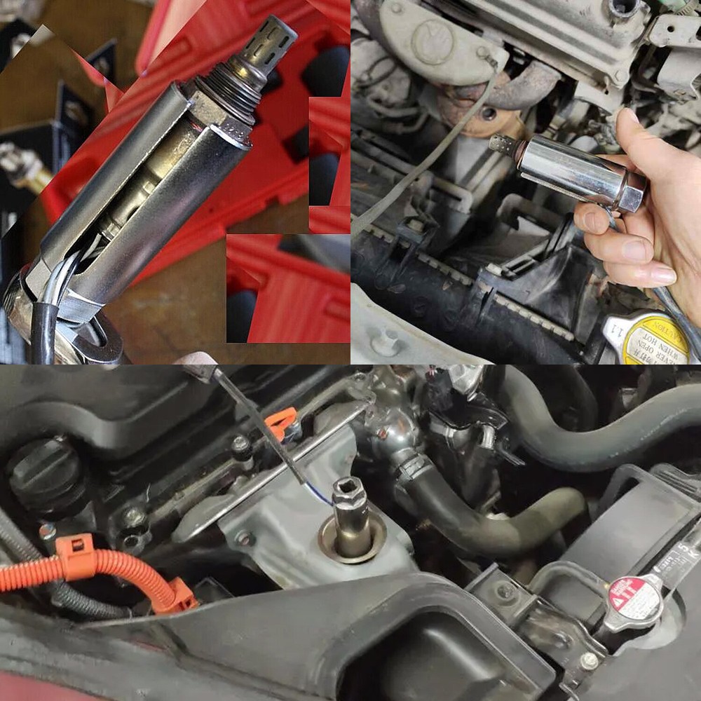 7/8'' 22mm O2 Oxygen Sensor Socket Wrench 1/2" Driver Offset Remover Socket Tool