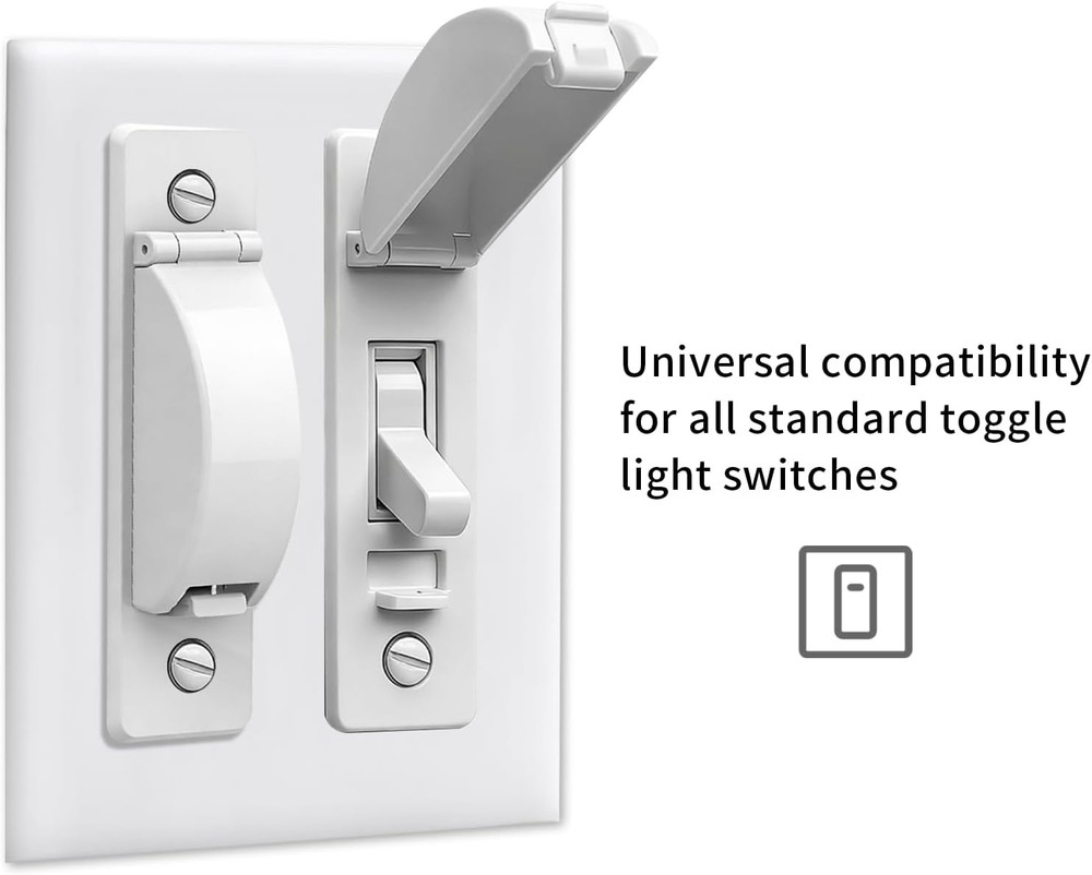 Light Switch Cover Guard, Child Proof Switch Guard 2 Pack for Toggle Switch, Pre