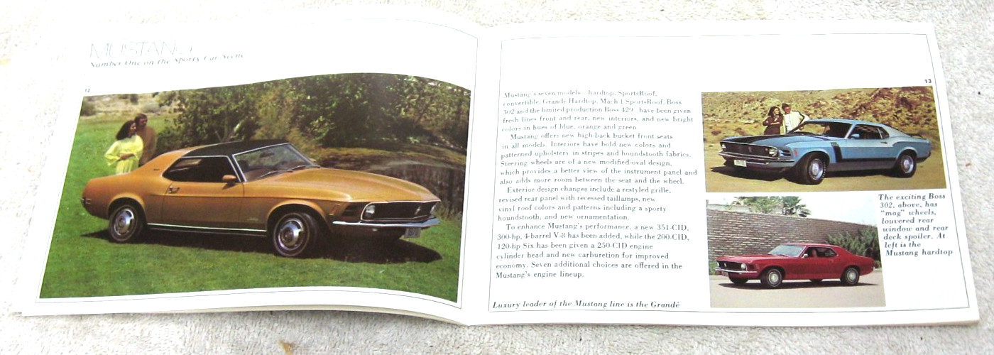 1970 FORD FULLINE FORD MERCURY MUSTANG TORINO CYCLONE COUGAR MAILER BROCHURE