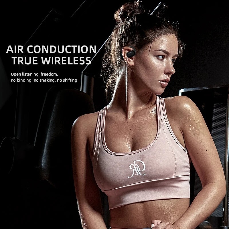 True Wireless Bone Conduction Headphones Bluetooth 5.4 Wireless Headset Earbuds
