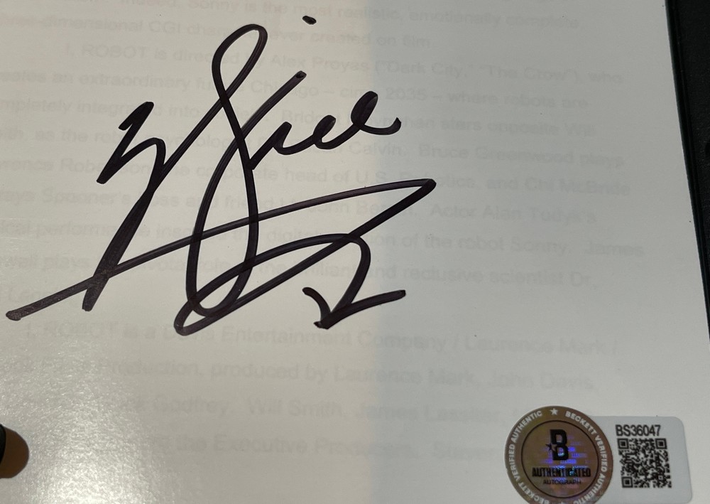 Autographed Will Smith 'i,Robot' Cd-Rom Press Kit - Beckett Coa!