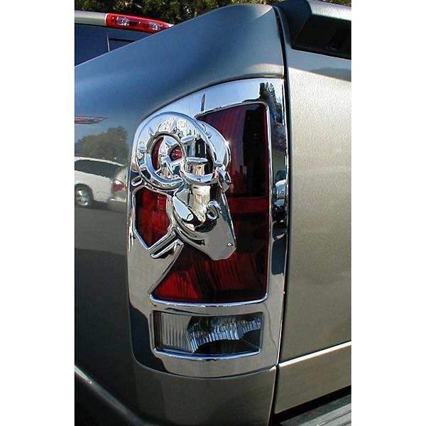 DODGE RAM 1500 CHROME TAIL LIGHT COVERS TRIM 2009-2019