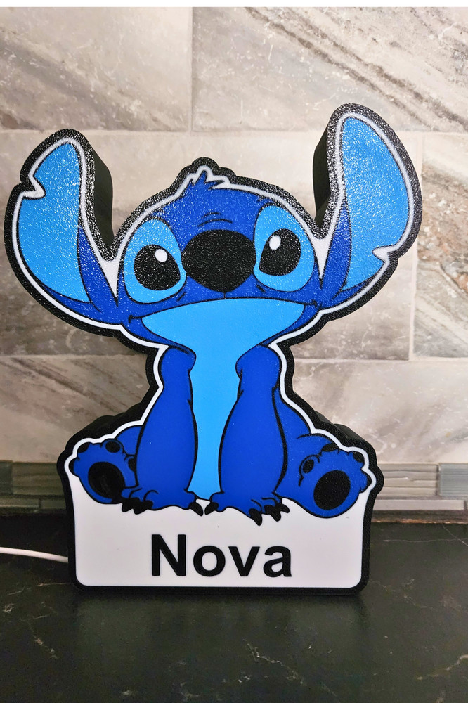 Glow with Stitch: Customizable 3D-Printed LED Light Box