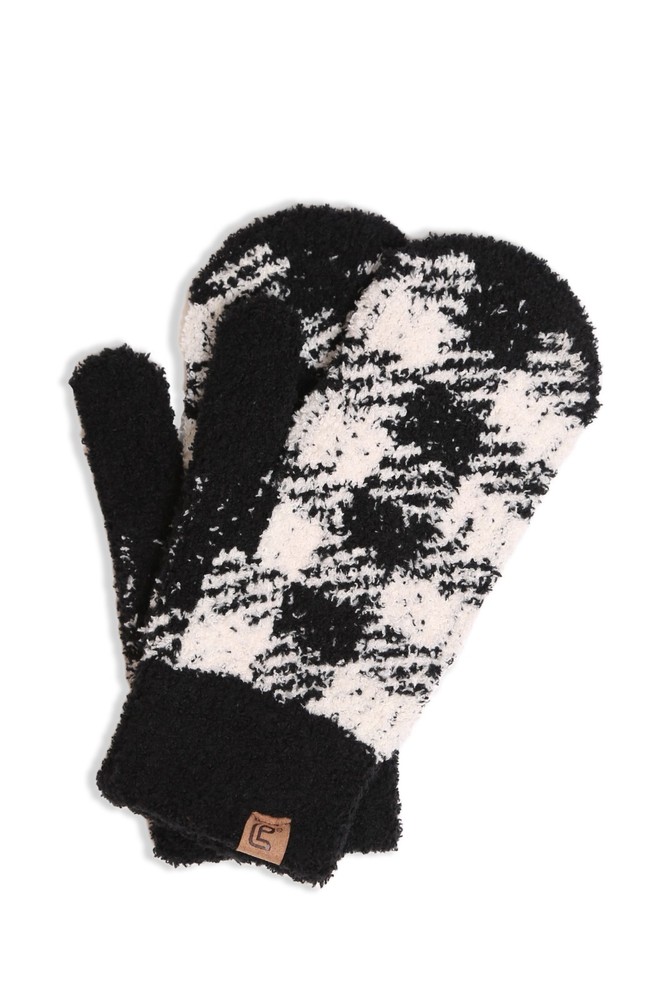 ComfyLuxe Buffalo Check Pattern Mittens