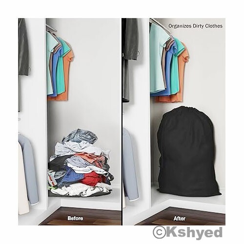 Large 29"X40" Laundry Bag Heavy Duty Nylon With Drawstring Assorted (10 Pack)