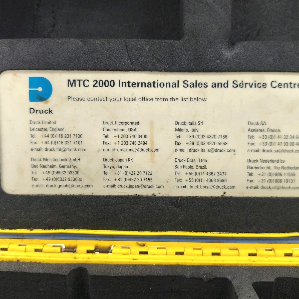 DRUCK MTC2000 CALIBRATION SET MTC2000-T1-X-DB1
