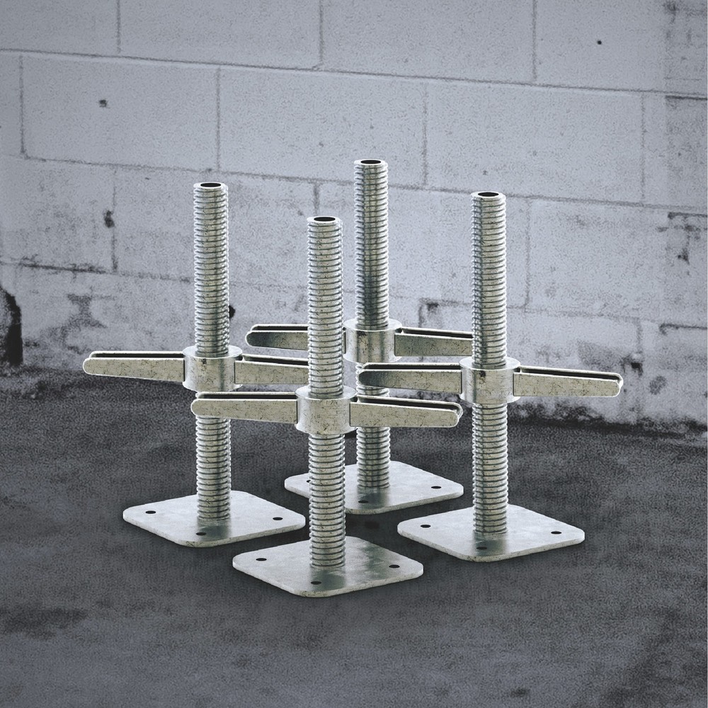 Metaltech Adjustable Leveling Jacks, 4-Pk., For Baker-Style Scaffolding, Model#
