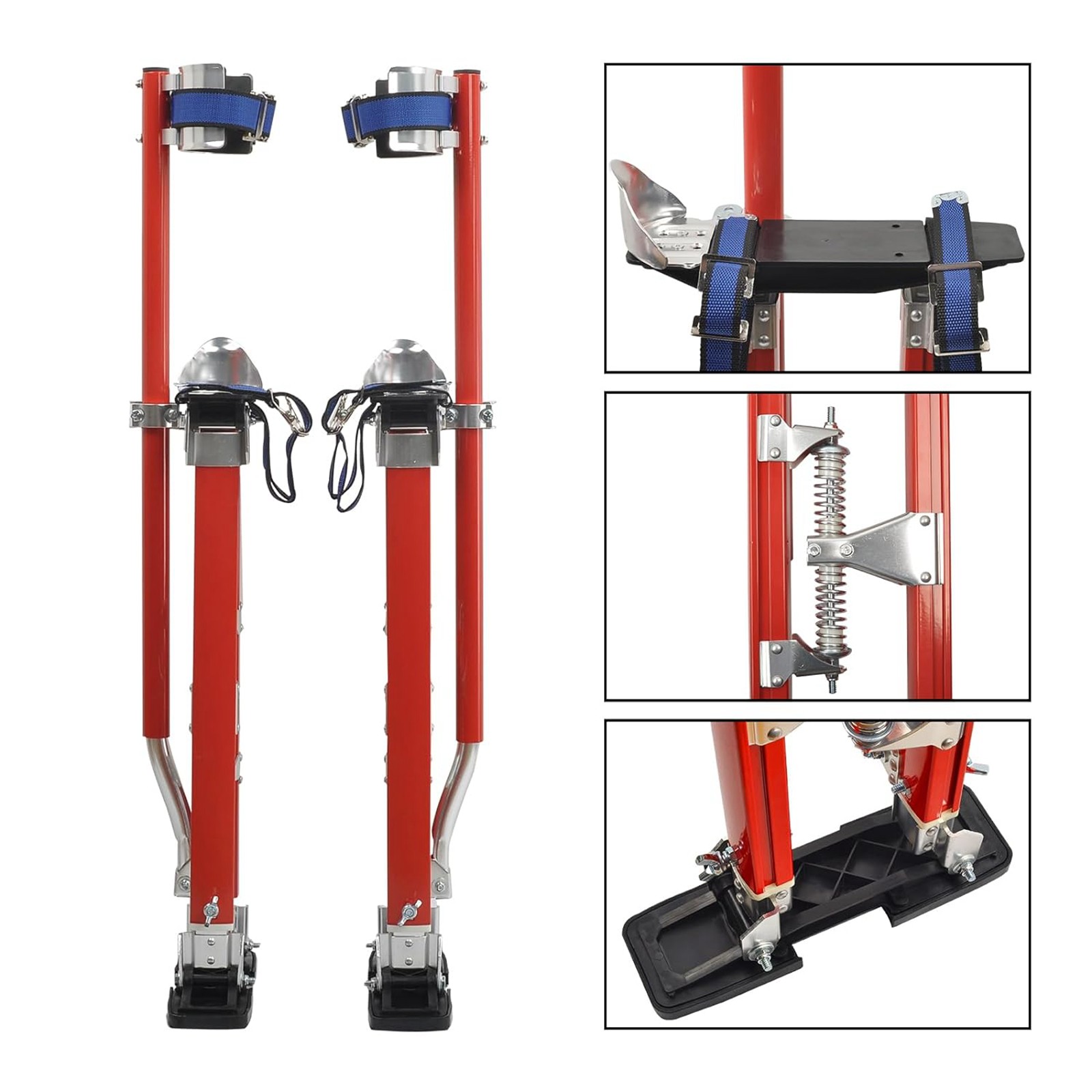 Drywall Stilts 24''-40''Inch Red Aluminum Tool Stilt For Painting Painter Taping