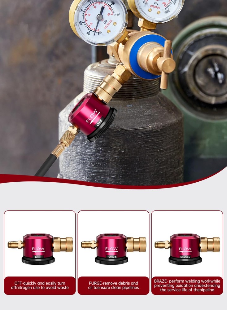 Nitrogen Purge Tool, HVAC Regulator Red