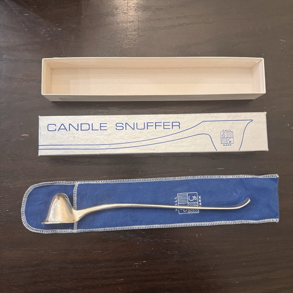 Vintage Candle Snuffer S & G Heavy Silver Plate Georgian Sheffield England