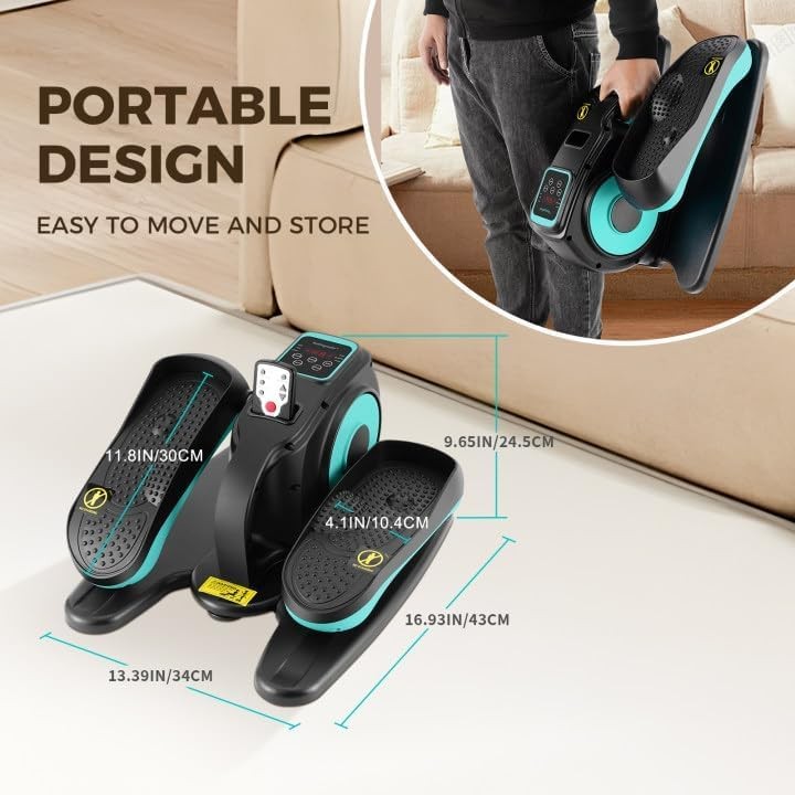 Under Desk Elliptical Machine, Electric Leg Exerciser for Seniors, Compact