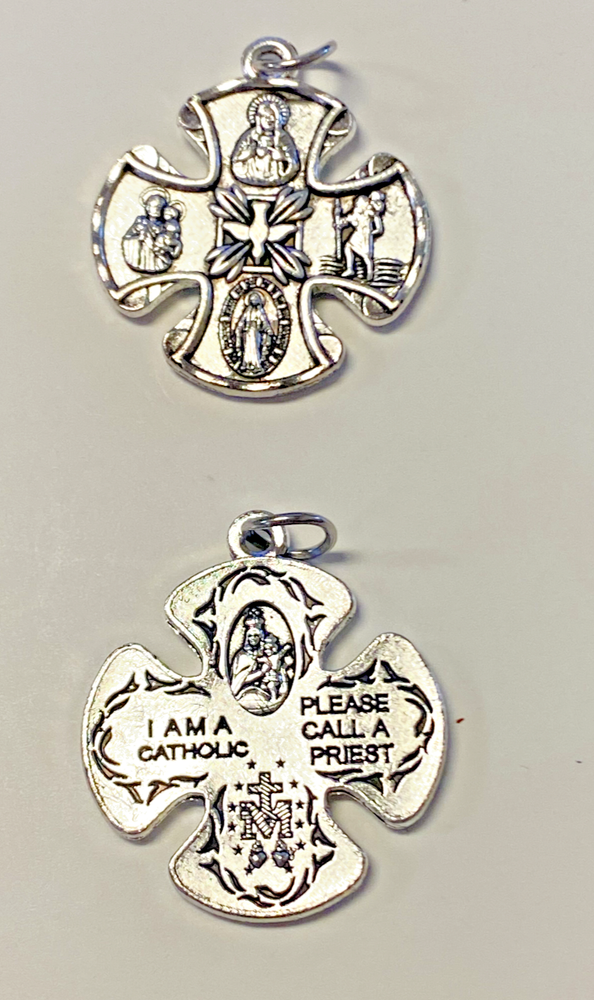 Four Way Cross Pendant, 1" New, #MD-001