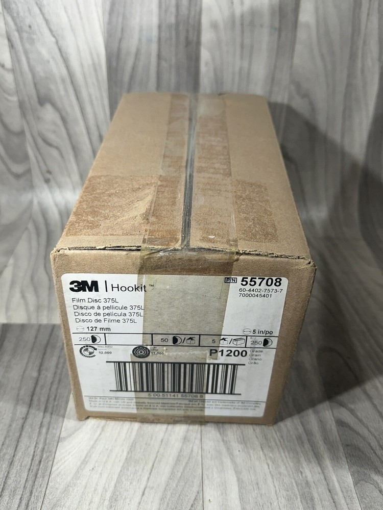 3M 55708 Hookit P1200 375L 5” 250 Count