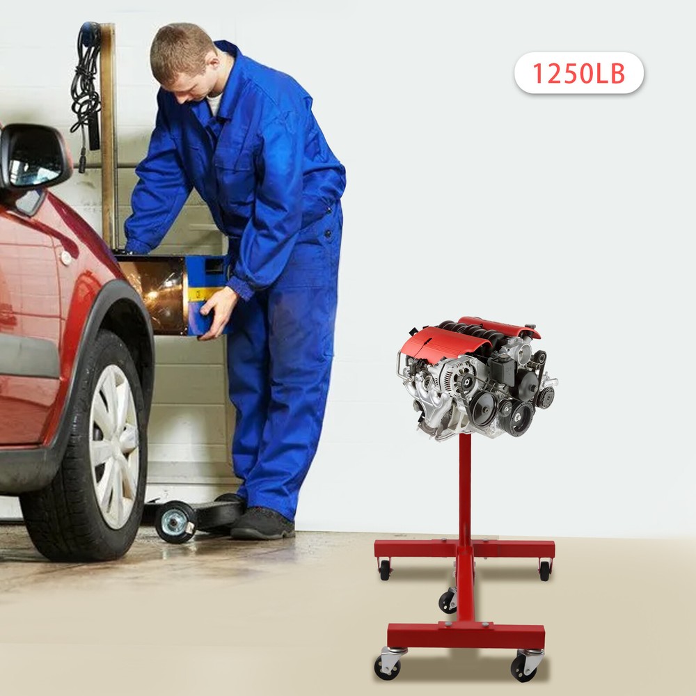 567kg/1250lbs Engine Stand Heavy-Duty Rotating Engine Holder US