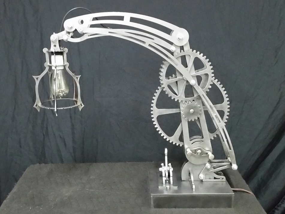 Steampunk STEEL lamp pattern dxf format CNC file for PLASMA cutting on CD