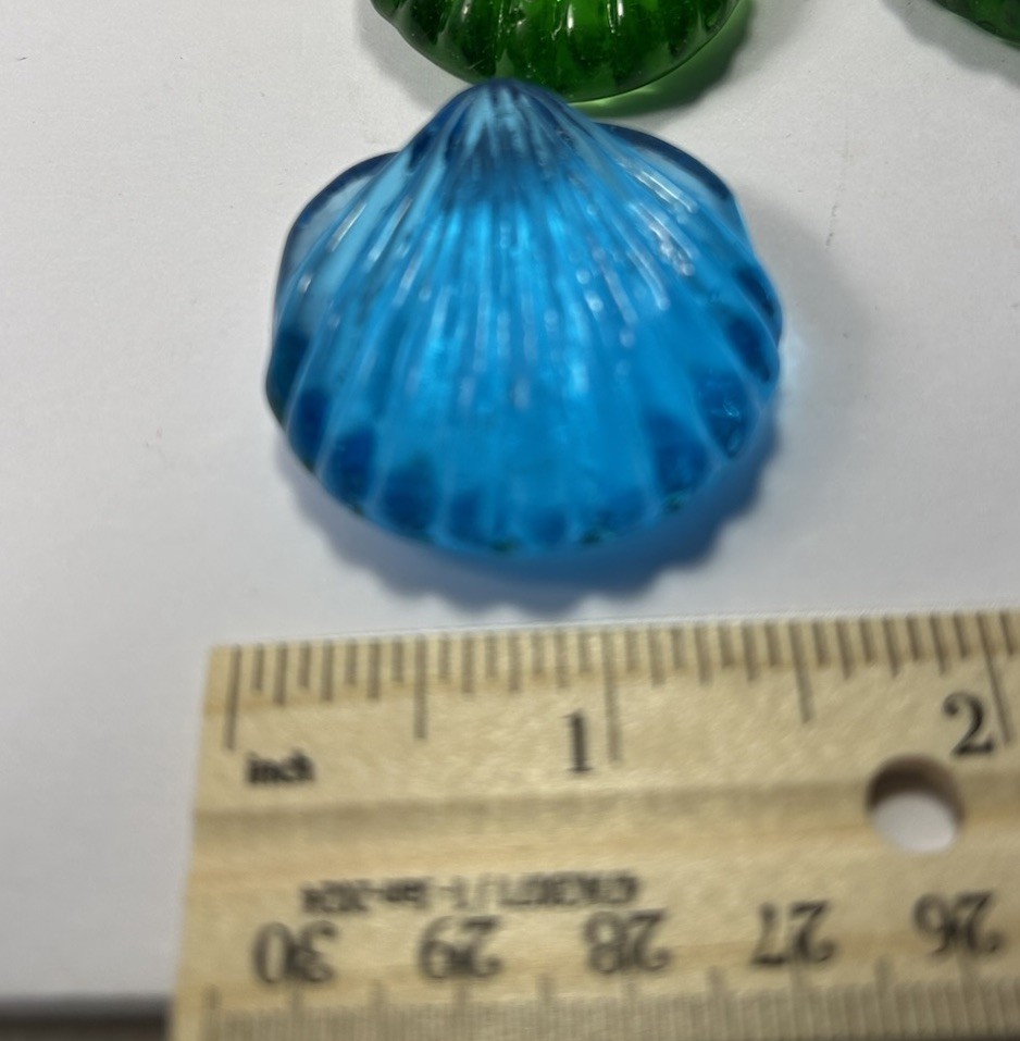 Glass Seashells: Multiple Colors