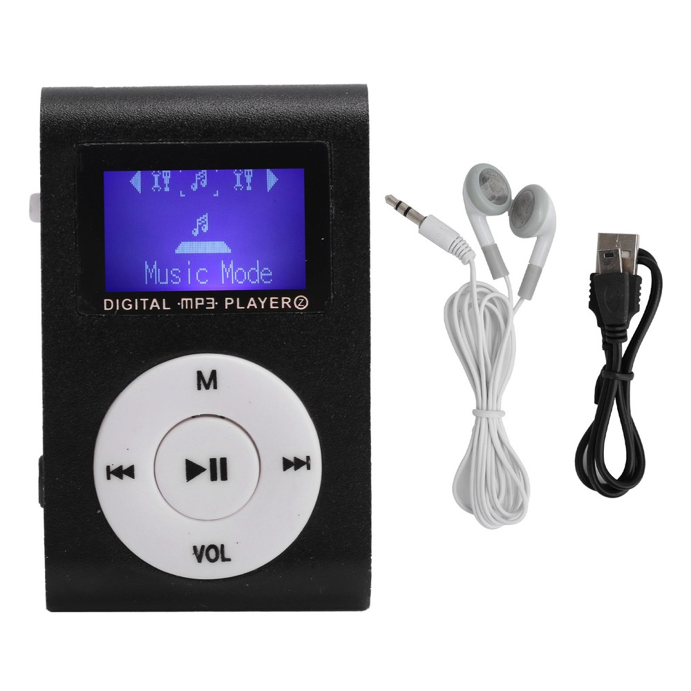 Portable Mini MP3 Music Playerorts BackClip LCD Screen MP3 Support Memory BEA