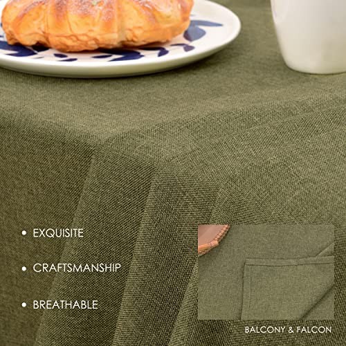 Table Cloth for 6 Foot Rectangle 95" x 55" (Rectangular) Fine Yarns - Olive