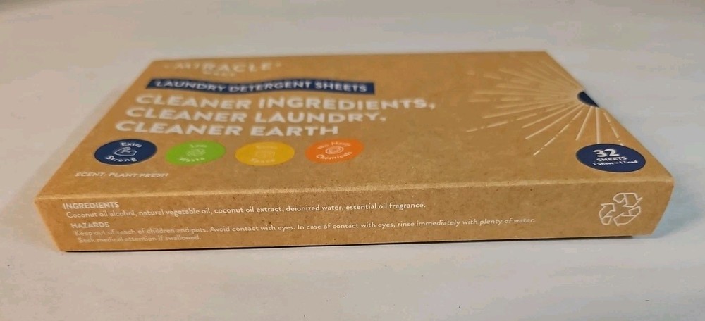 Liquidless Laundry Detergent Sheets, 32 Count – Plant Fresh Scent Plastic-Free