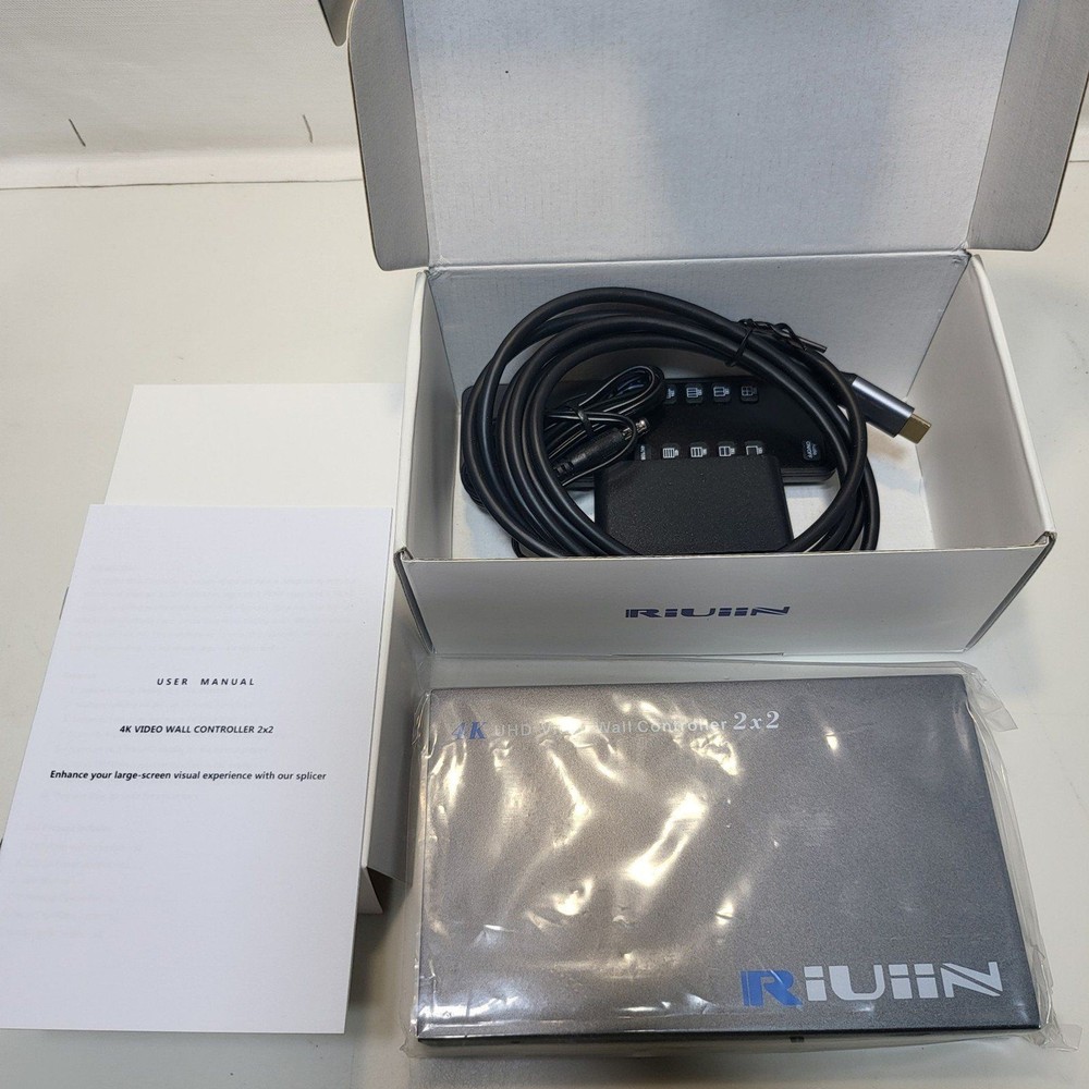 Video Wall Controller 2x2, HDMI 4K Input TV Wall Controller with 12 Modes