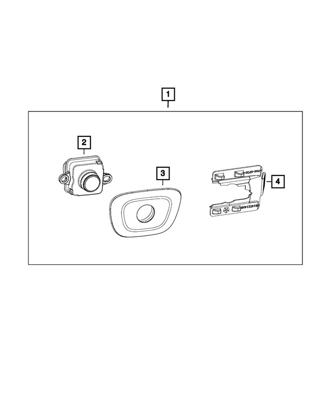 Genuine Mopar With Bezel Camera Assembly 68442995AA