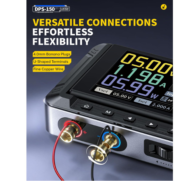 Fuente DC Ajustable 0-30V 5A Programable PD QC Pantalla IPS Digital. Nuevo