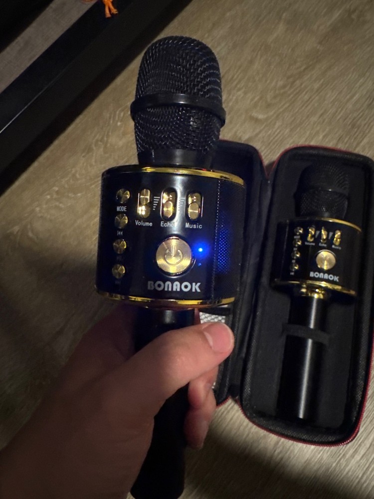 TWO Karaoke microphones brand new with case, Bluetooth.
