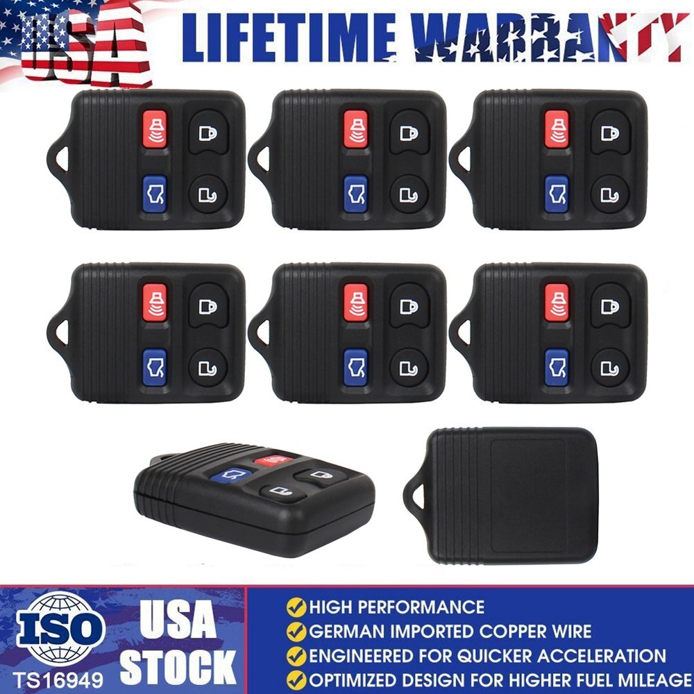 Replace For Ford Alarm Remote Keyless Entry Control Key FOB Clicker 4 Button