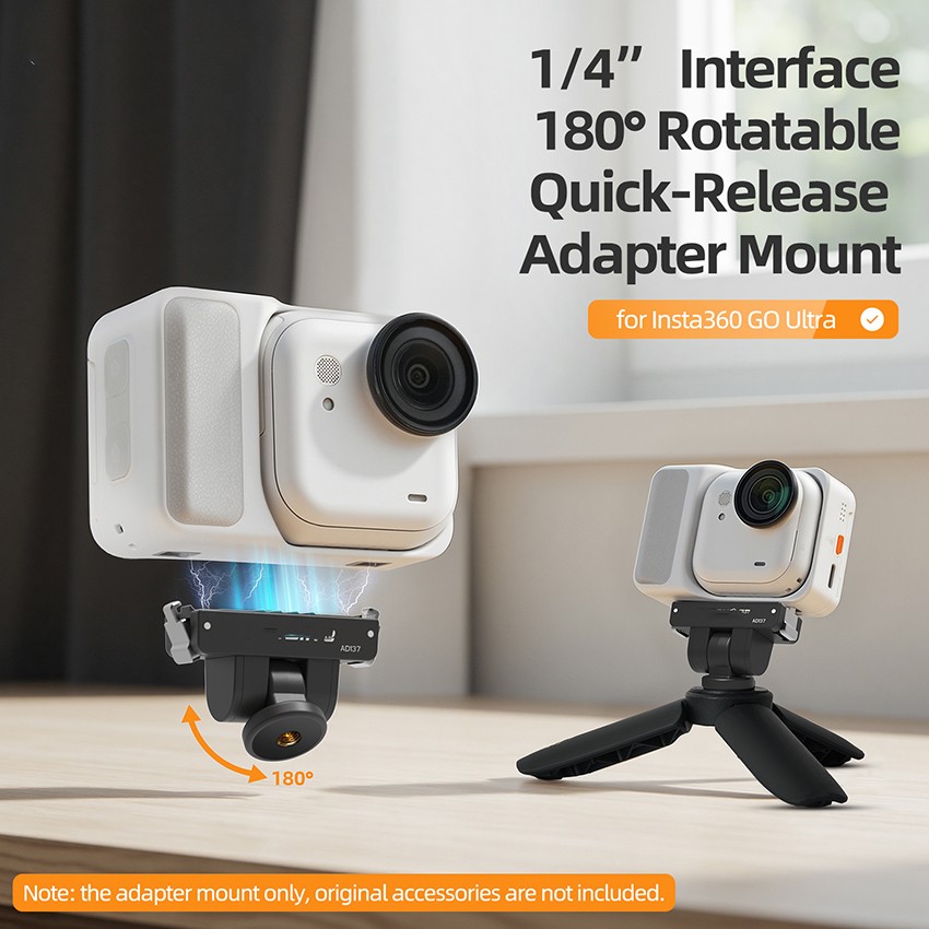 Camera Adjustable Magnetic Quick-Release Adapter Base For Insta360 GO Ultra