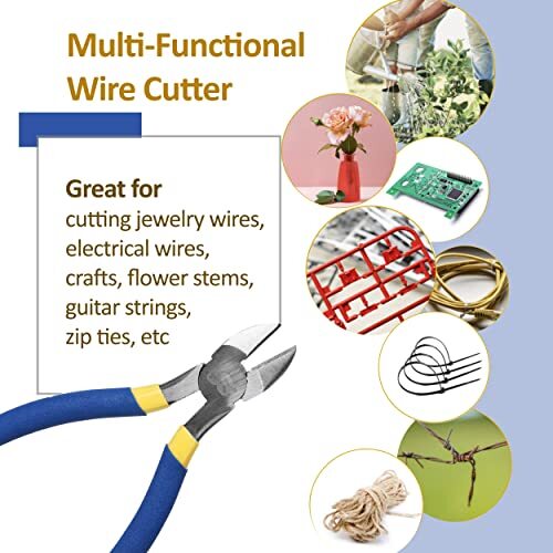 Flush Wire Cutter Diagonal Cutter for Electronics Wire Jewelry Plastic