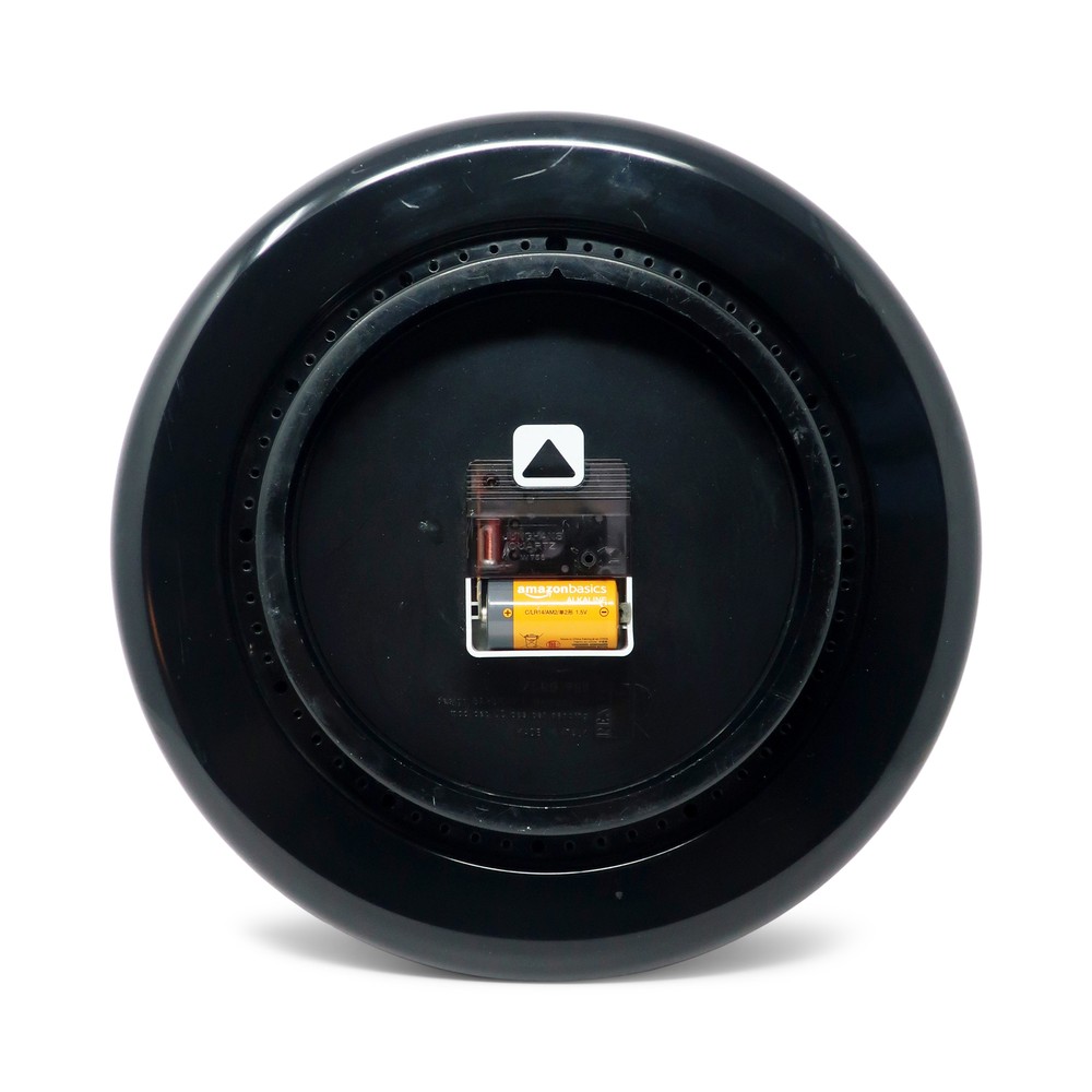 1980s Postmodern Black and Red Rexite Zero 980 Wall Clock