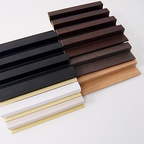 Slat Wall Panel for Modern Decor, WPC Acoustic Diffuser 6*6 6 Samples Pack