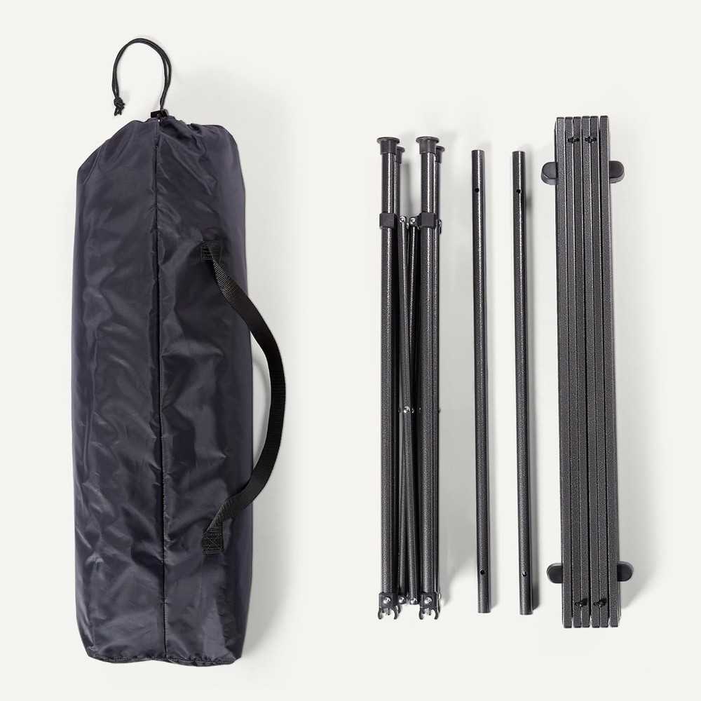 Portable Folding Aluminum Camping Table Tall Black