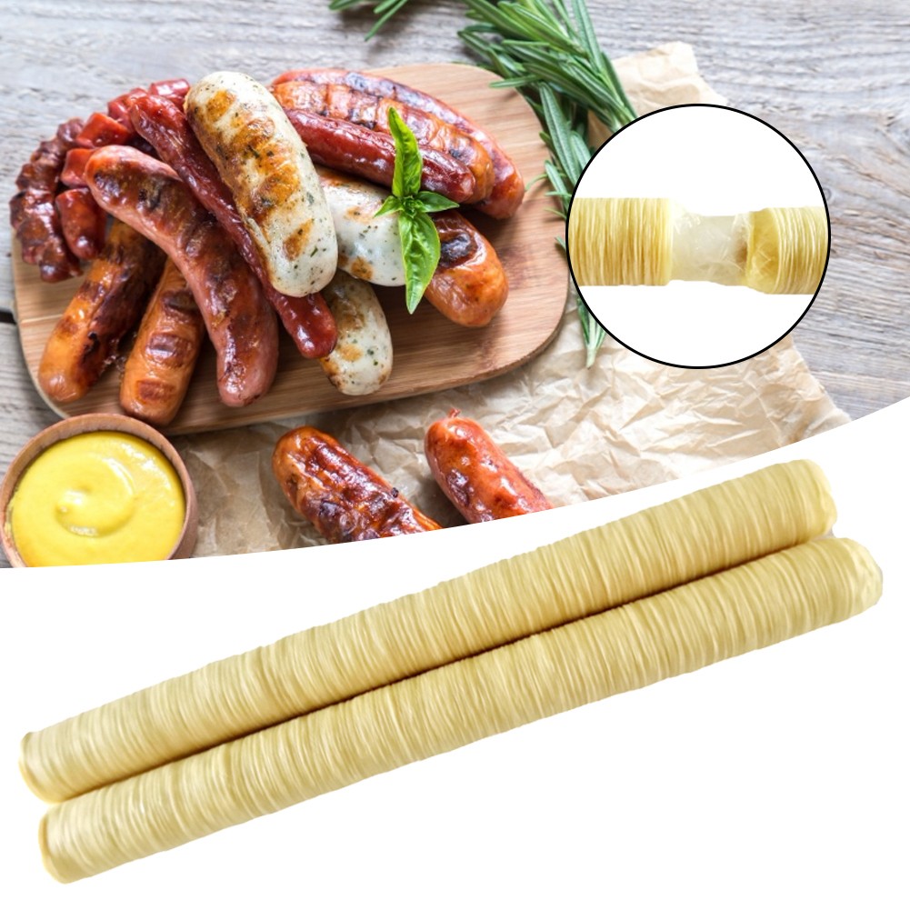 Collagen Sausage Casings for Cooked and Smoked, 26 mm X 46 ft for 20 lb