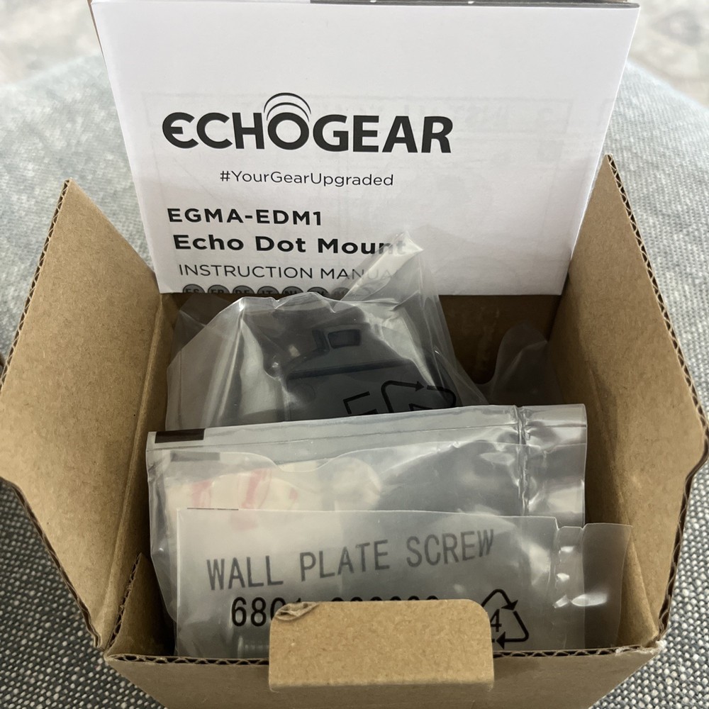 Echo Gear Echo Dot (3rd Gen) Wall Mount BLACK (mount only) Model:EGMA-EDM1-B2