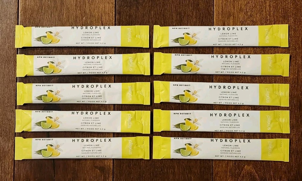 Plexus Hydroplex Electrolyte Drink Mix Lemon Lime New 10 Single Serve Packets