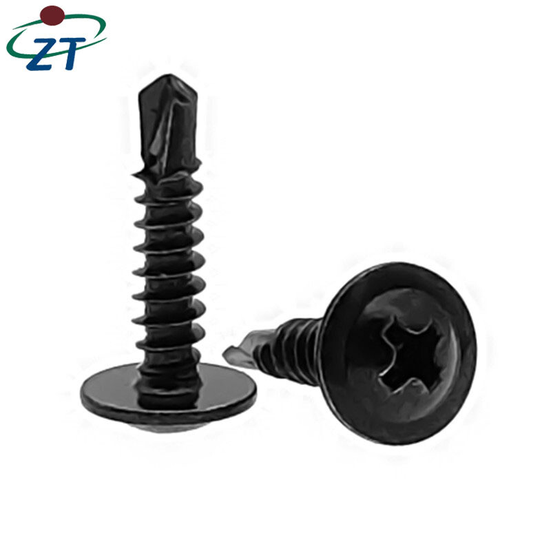 US 10-5000 Black Phosphate ZT Wafer Head Self Tapping Drilling Screws 1/2''