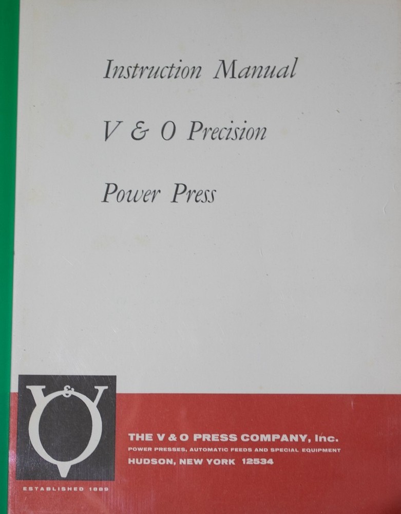 VO V&O Press Operations Manual