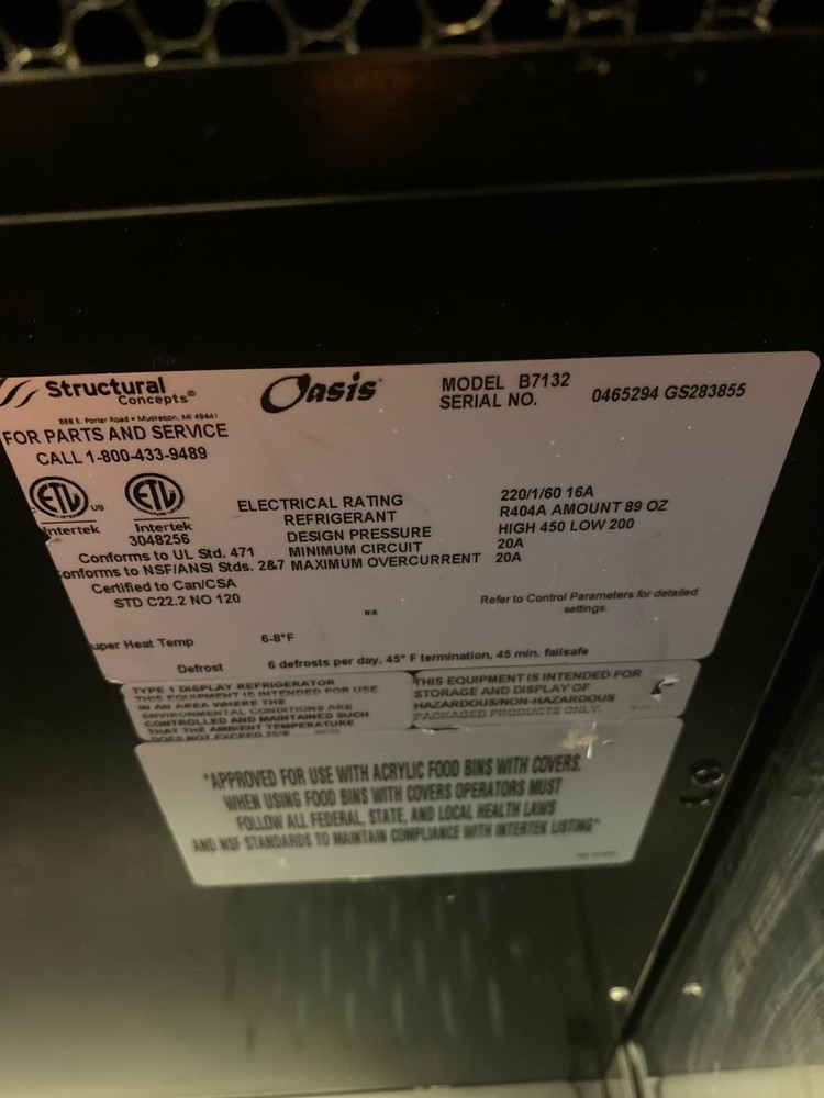 Structural Concepts B7132 Oasis 71" Merchandiser open cooler
