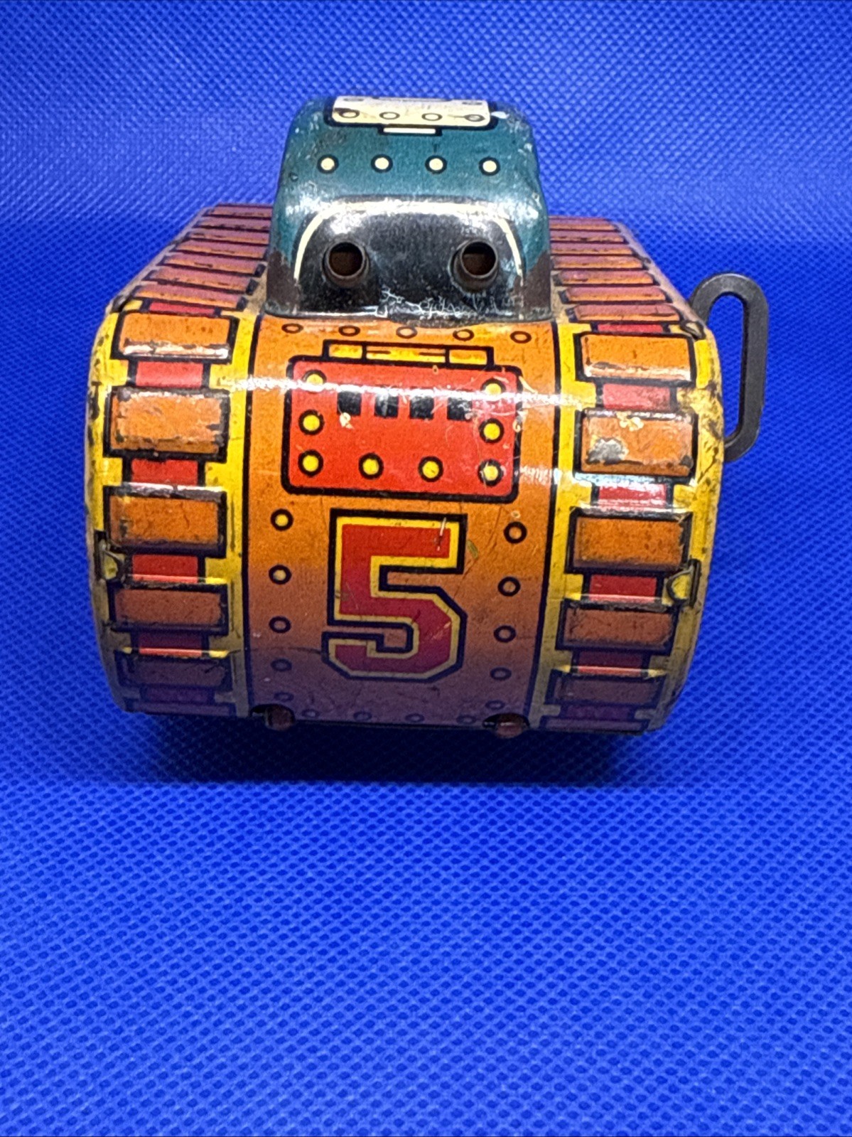 VINTAGE MARX TIN WIND UP TOY SPARKLING TANK #5 (read)