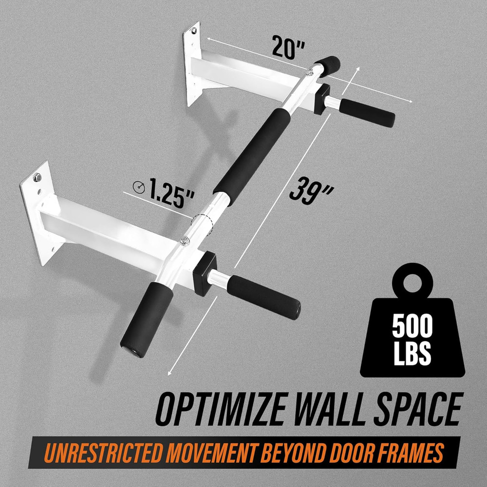 Pull up Bar Wall Mounted - Multifunctional Wall Mounted Pull up Bar for Home Gym