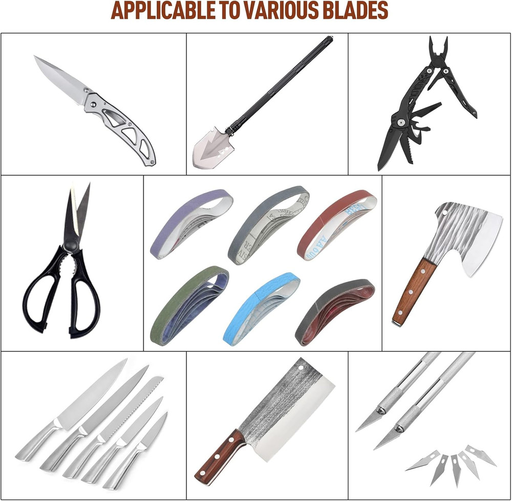 30 Pcs 1/2" X 12" Replacement Sharpening Belt Kit for Official Work Sharp Knife