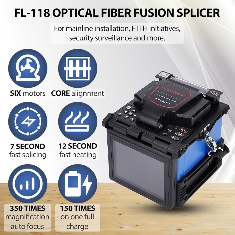 Fiber Optical Fusion Splicer FL-118 Automatic FTTH Automatic Splicing Machine