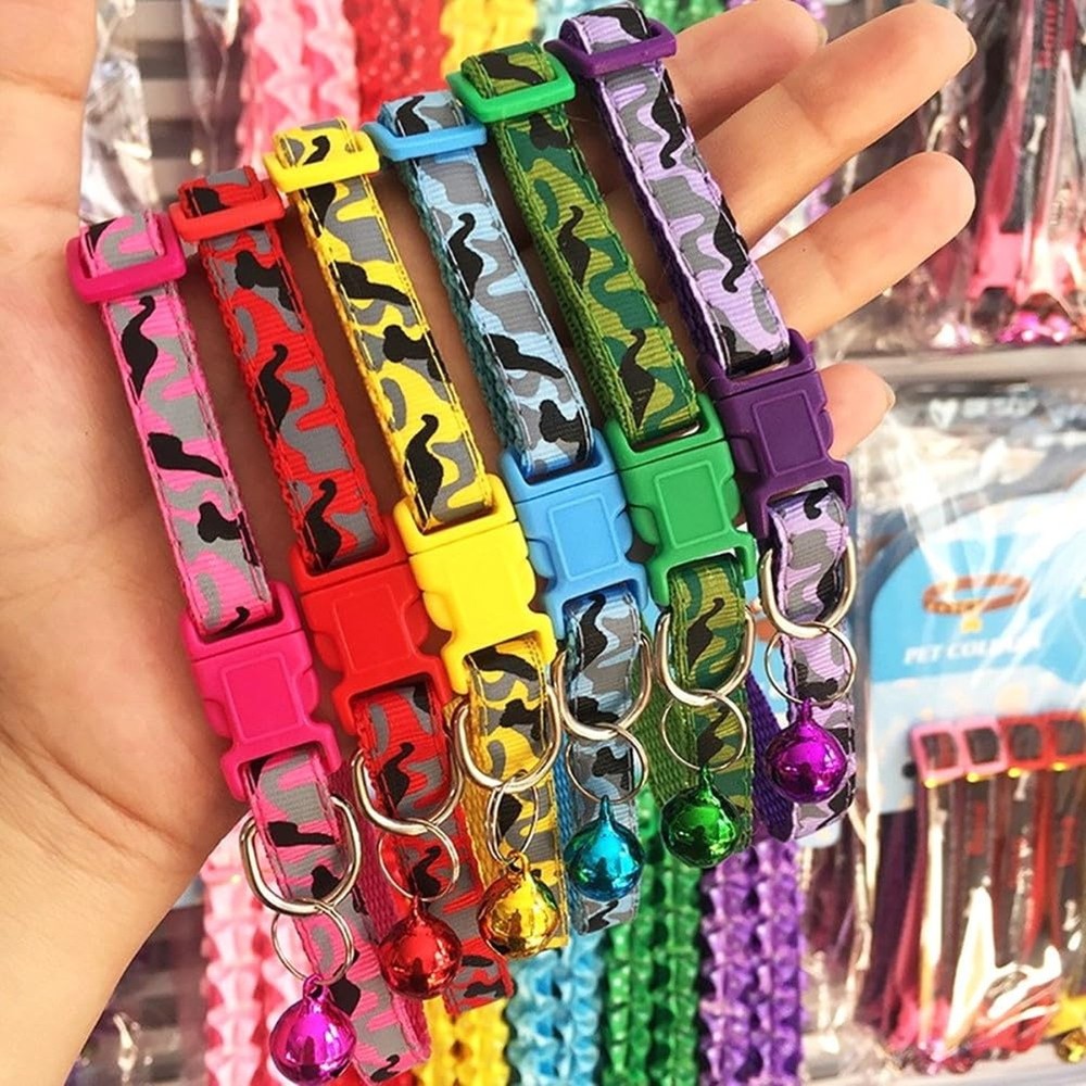 Personalized Camo Dog Collars-Adjustable Lightweight Nylon Pet Collars, Quick...