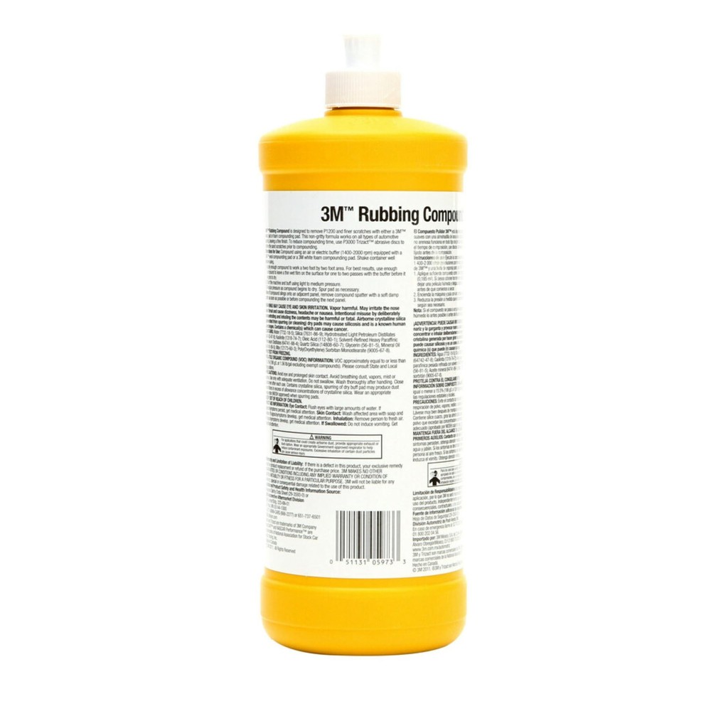 3M Rubbing Compound, 05973, Liquid Formula,1 qt 32 fl oz/946 mL