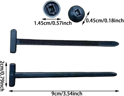 100PCS Nylon Universal Cable Tie Buckle Self-Locking Nylon Zip Ties Holder NEW